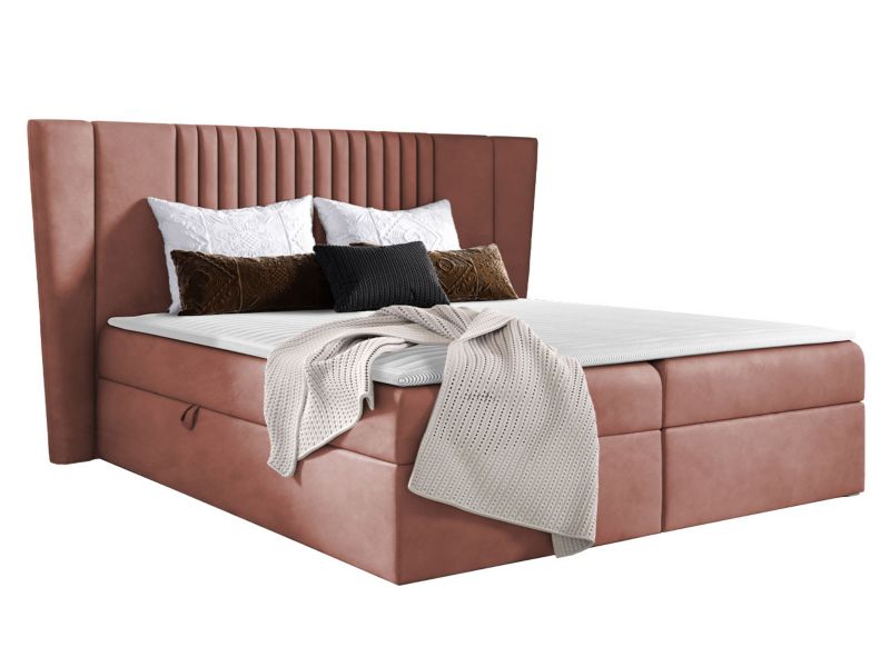 Łóżko kontynentalne MIRJAN 24 Spark 160x200 róż indyjski 1 szt.