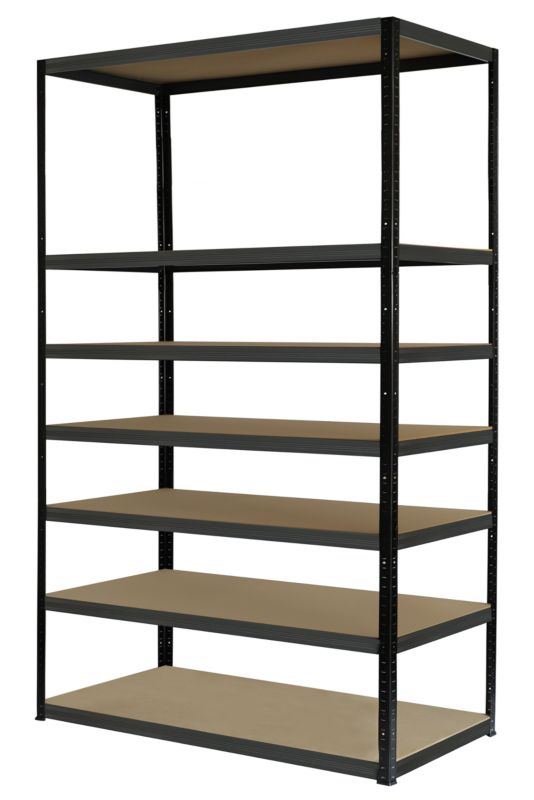 Regał metalowy MODO24 magazynowy czarno-grafitowy helios 270x150x40cm 7 półek po 275 kg 1 szt.