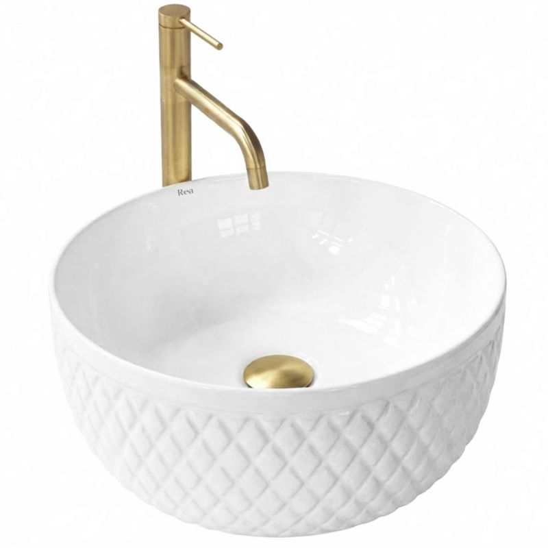 Umywalka Nablatowa Rea Galaxy Biały 40X40X16,5CM 1Szt