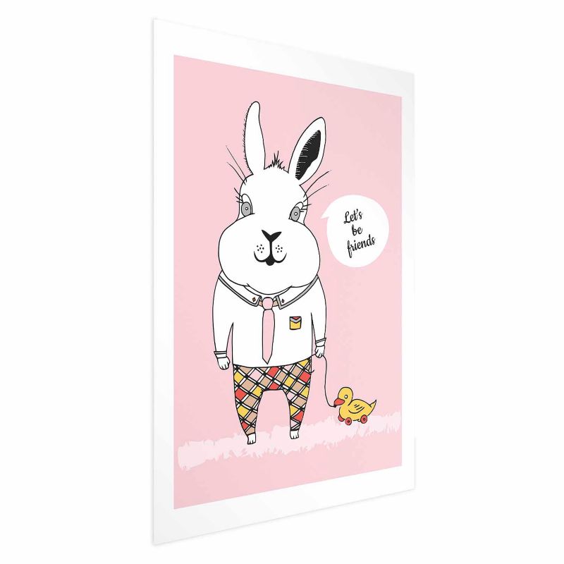 Plakat Artgeist Przyjaciel królika 60x90 cm bez ramy 1 szt