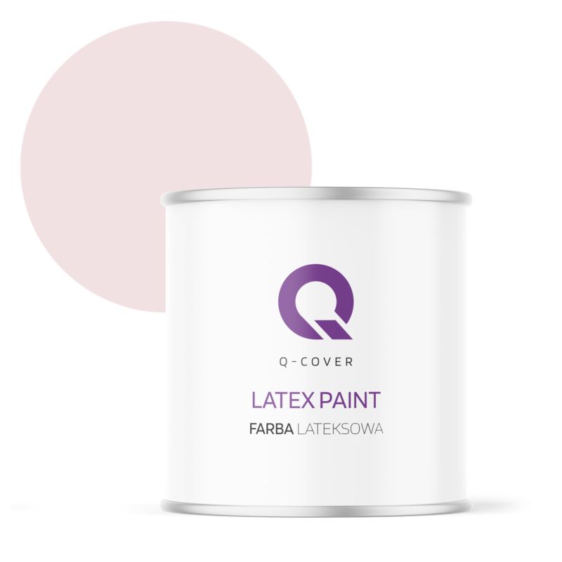 Farba Lateksowa Do Ścian i Sufitów Q-Cover Biel złamana w róż H3678 Głęboki Mat 2L