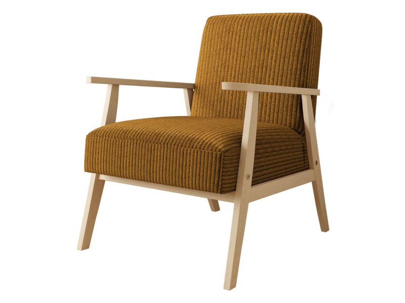 Fotel MIRJAN 24 Retro Sztruks musztardowy 1 szt.