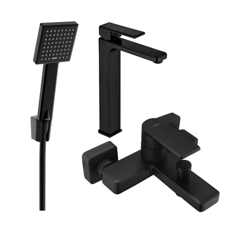 Zestaw wannowy Mexen Mino czarny 72413R45-70 1 szt.