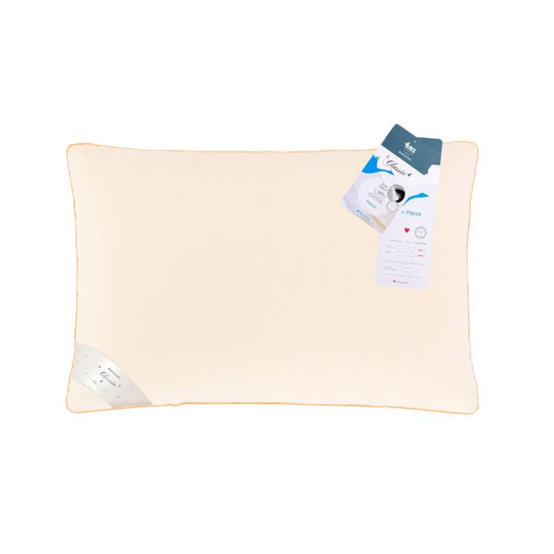 Poduszka AMZ Pierze 70x80 cm Kremowy 1 szt.