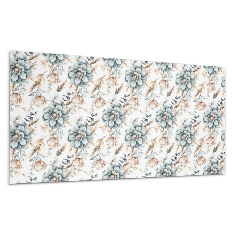 Kafelki samoprzylepne Wallfluent 60x30 cm Roślinny wzór kwiatowy 6 szt.