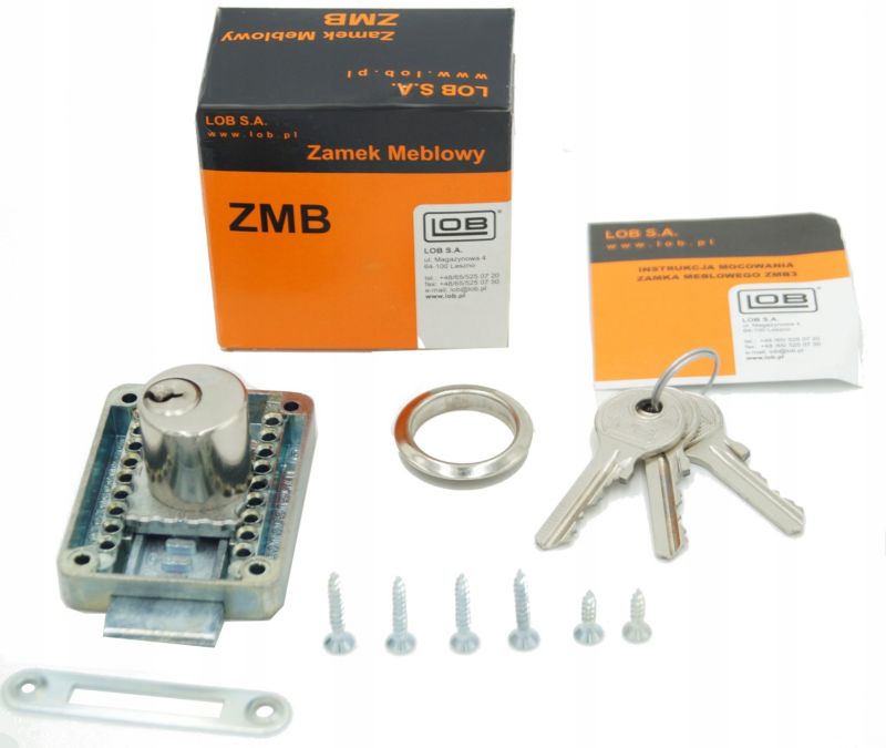 Zamek FEINZ Meblowy Do Szafki Szuflady Komplet Lob Zmb3 1 szt.