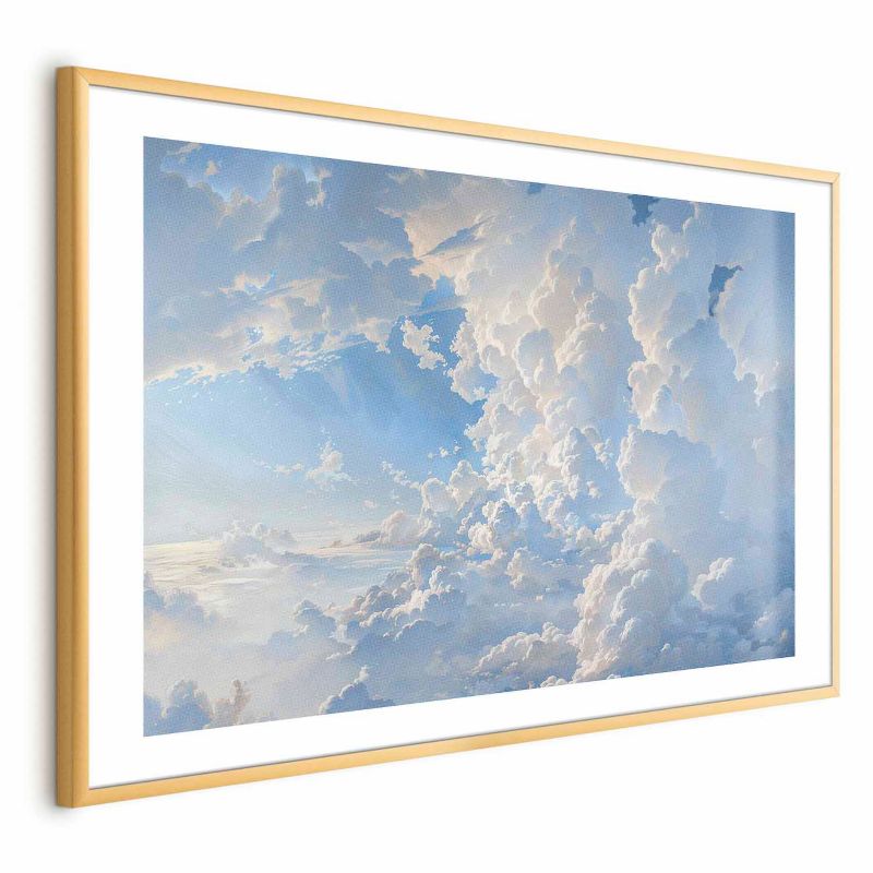Plakat Artgeist Obrazy na niebie 30x21 cm z ramą złotą 1 szt