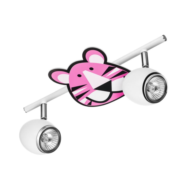 Lampa Sufitowa SPOT Light 2xGU10 Max.50W Biały z Wielokolorowym Wzorem w Tygrysa, Polski Producent, 1 szt.