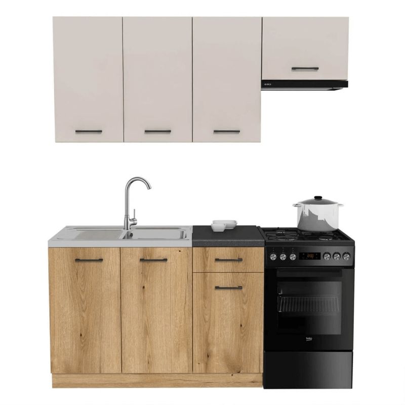 Zestaw Mebli Kuchennych Na Wymiar Mebel Elite Modułowe Dąb Evoke Kaszmir Modern 170 1 kpl