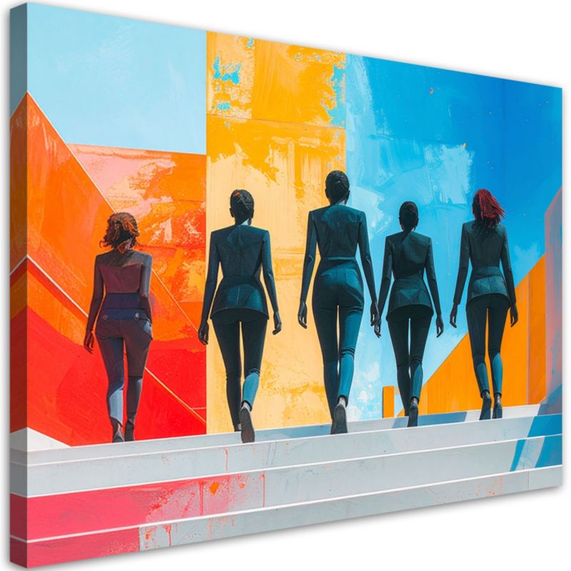 Obraz nowoczesny do salonu biura Feeby Postacie Ludzie Kolorowa Abstrakcja 120x80cm 1szt