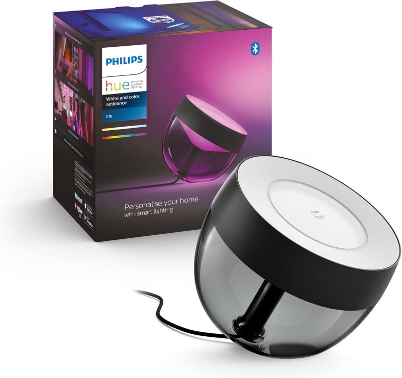 Lampka Biurkowa Philips HUE LED Nocna 8.2W 570lm IP20 RGB TW Czarna Inteligentna White and Color Ambiance 1 szt.