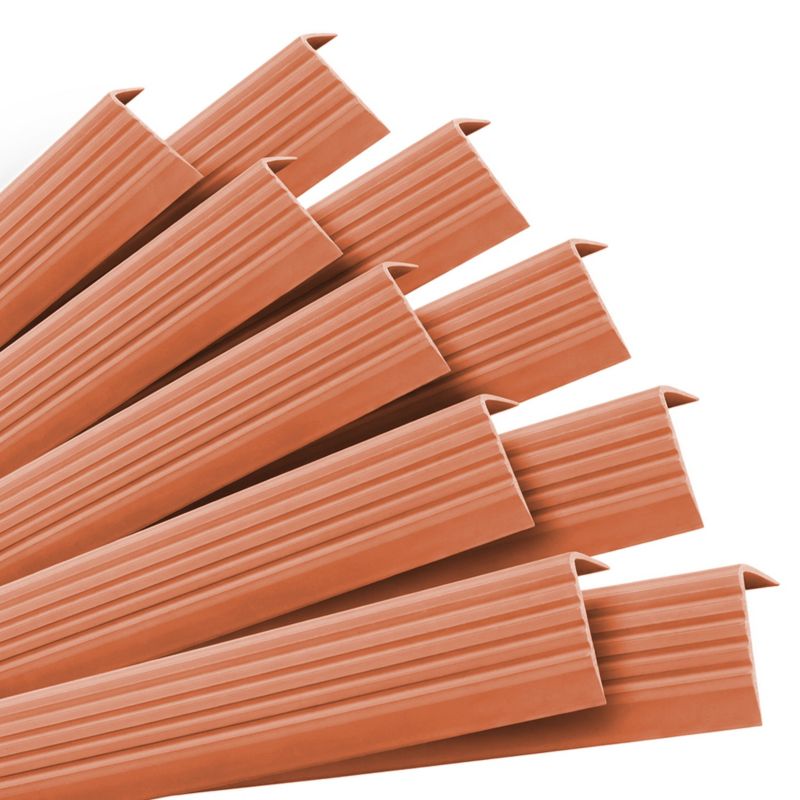 Profil schodowy antypoślizgowy PVC 40x25 mm QUEST, samoprzylepny nosek schodowy, 100 cm, ceglany, 10 szt.