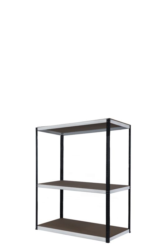 Regał metalowy MODO24 magazynowy warsztatowy grafitowo-biały helios 90x90x45 cm 3 półki po 350 kg 1 szt.