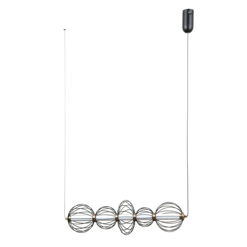 Lampa wisząca Italux RABEL czarna matowa 5 x LED 18W 1116lm wym:120x67x18cm IP20 -1 szt.