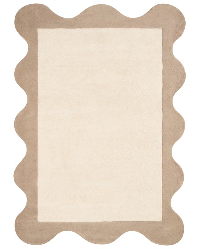 Dywan Sanghar Beżowy 160 x 230 cm Wełna 1 szt.