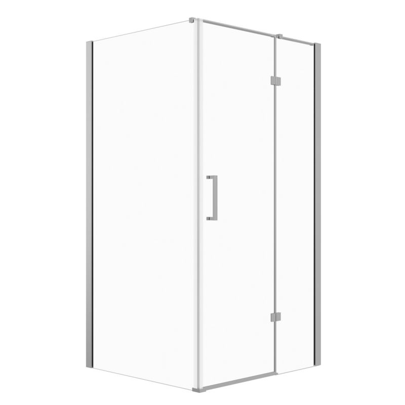 Kabina prysznicowa SEVANTE ROSA 100x80cm prostokątna uchylna chrom ze wspornikiem 1 szt.