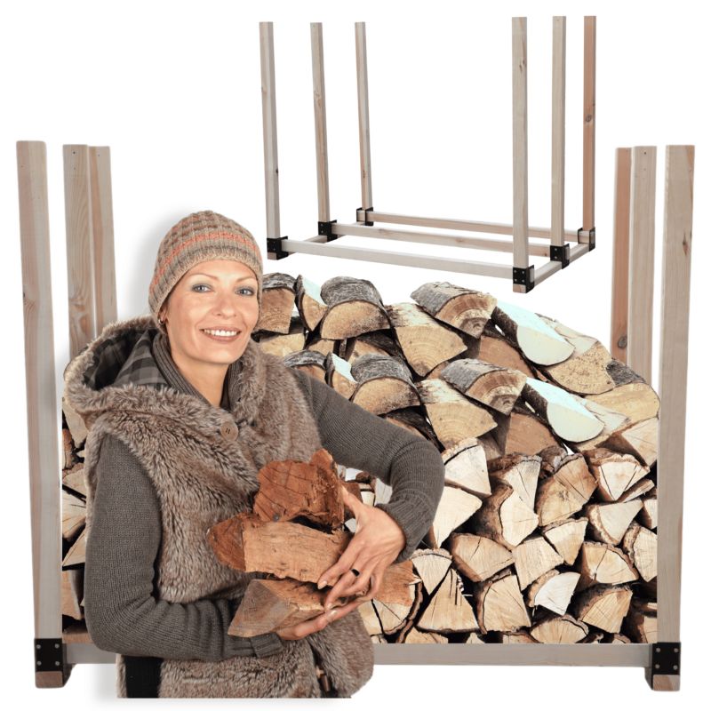 Stojak na drewno kominkowe MODO24 wiata na drzewo opałowe drewutnia 1,5 m3 1 szt.