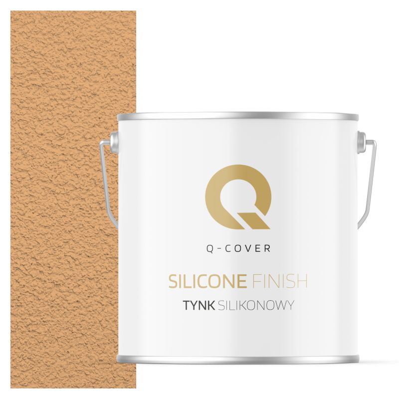 Tynk Silikonowy Elewacyjny Baranek 1.00mm Q-Cover Brzoskwiniowy F585 7KG