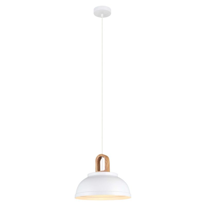 Lampa wisząca Italux Danito 4733 biała nowoczesna 1xE27 x 40W 1 szt.
