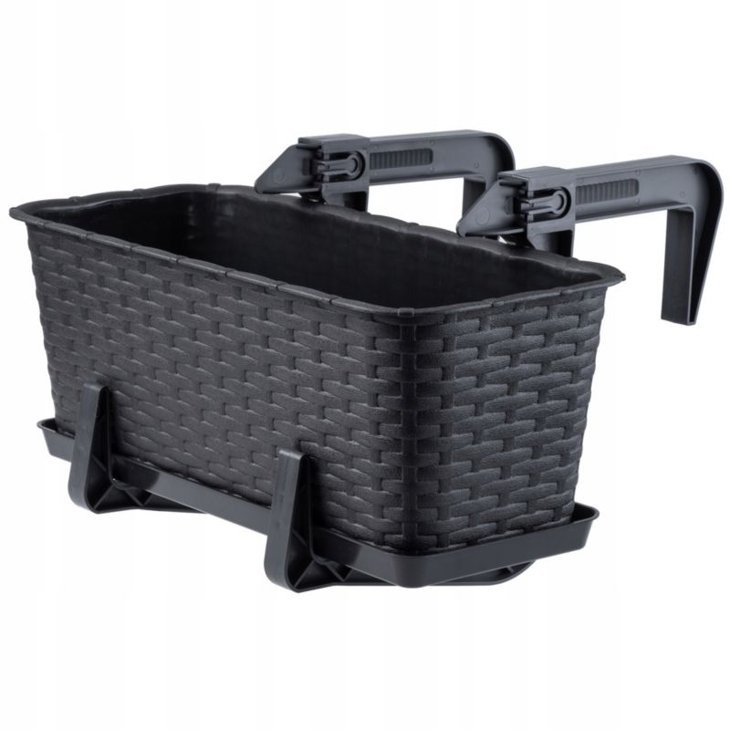 Doniczka Balkonowa KADAX Donica Podstawka 40cm Antracyt 1szt.