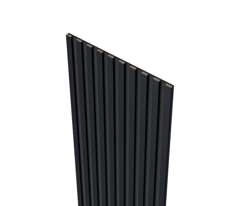 Lamele na czarnym filcu 26,5 x 275 cm Mebano PRO czarny struktura drewna 2 szt.