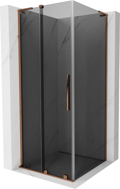 Kabina prysznicowa Mexen Velar L rozsuwana 90 x 90 cm grafit różowe złoto 1 szt.