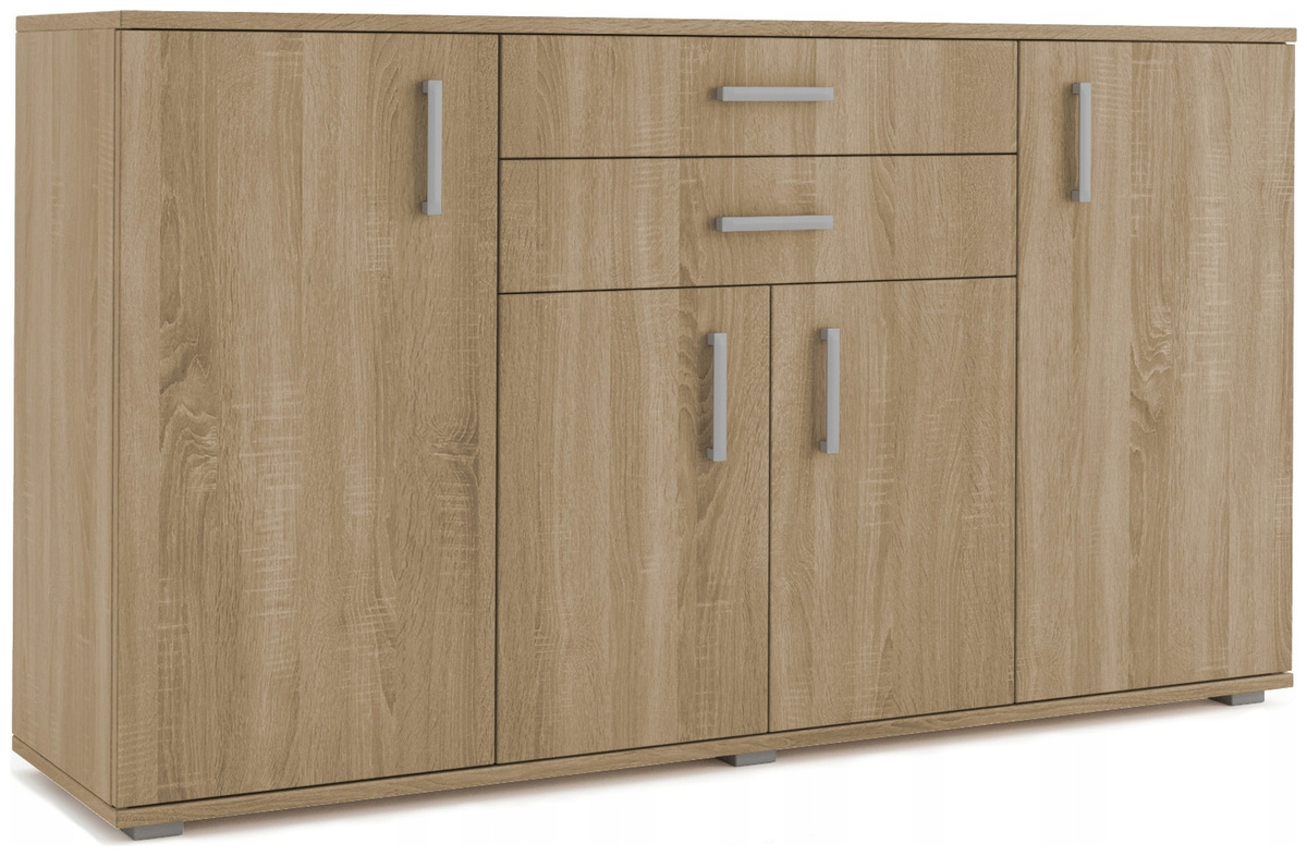 Duża komoda dąb sonoma z szufladami nowoczesna 173 cm MERIDA