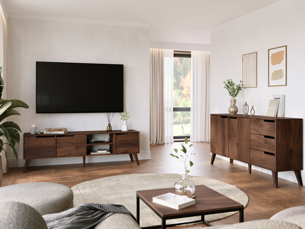 Komplet mebli do salonu NIVARO orzech warmia