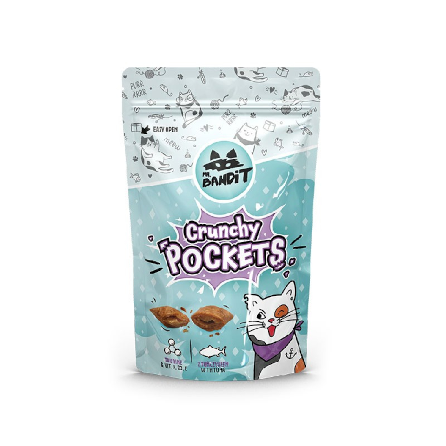 MR. BANDIT CRUNCHY POCKETS - chrupiąca przekąska dla kota z tuńczykiem