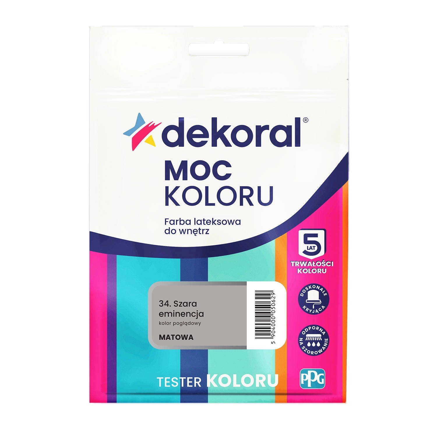Tester farby Dekoral Moc Koloru szara eminencja 40 ml