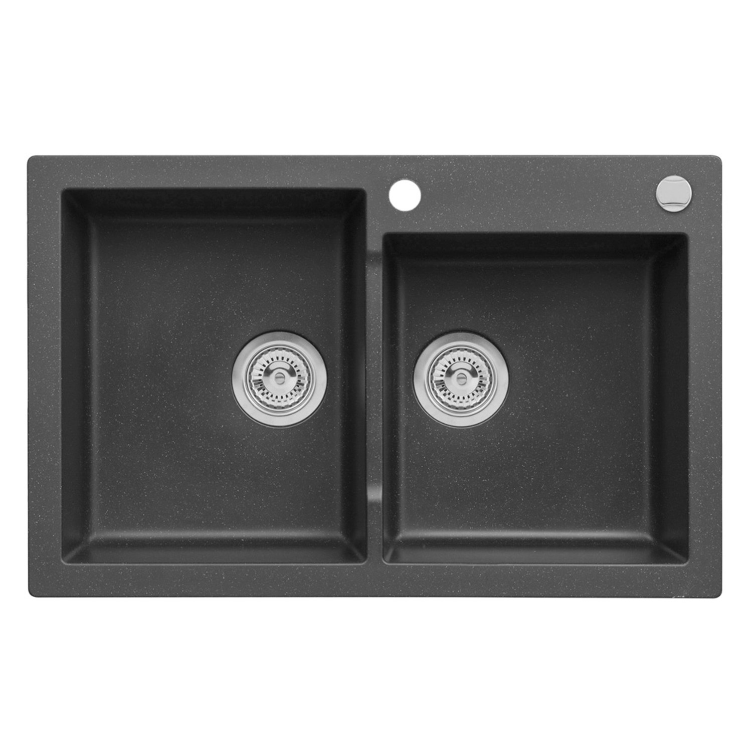 Zlewozmywak Mojito 14 2-kom. czarny 79x50 cm