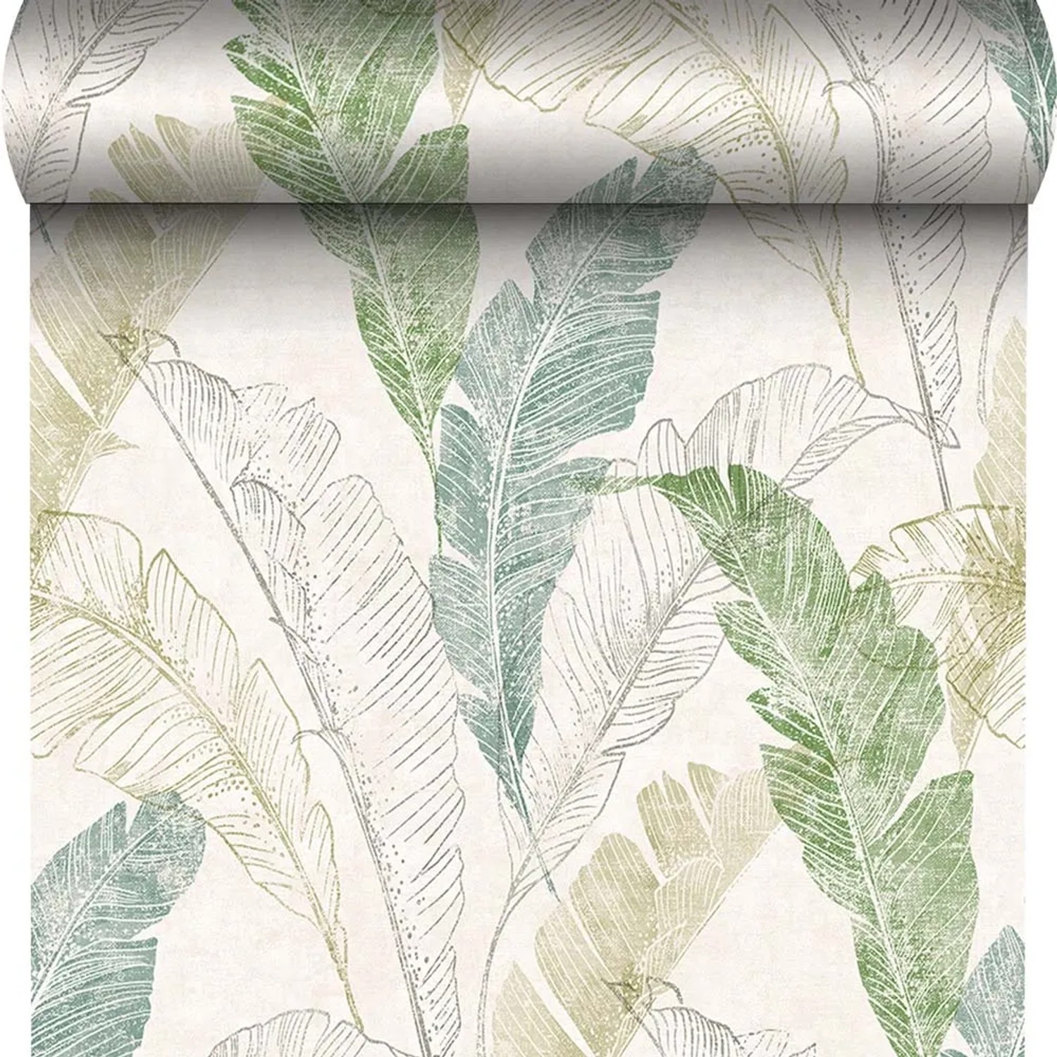 Tapeta winylowa na flizelinie CAPRI TROPICAL LEAF zielona