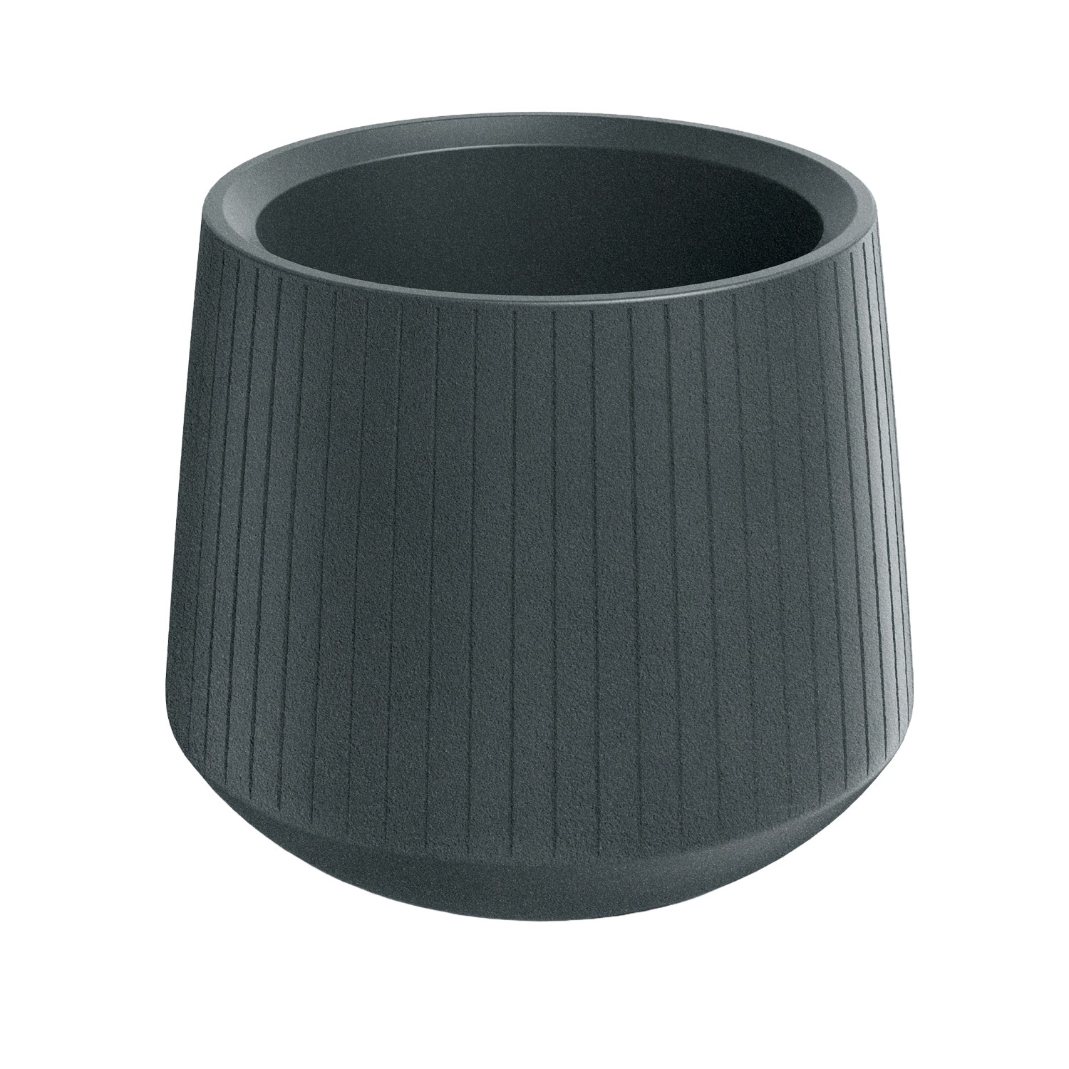 Prosperplast Donica Coro Ethick Round Bowl grafitowa - 48x48x42 cm