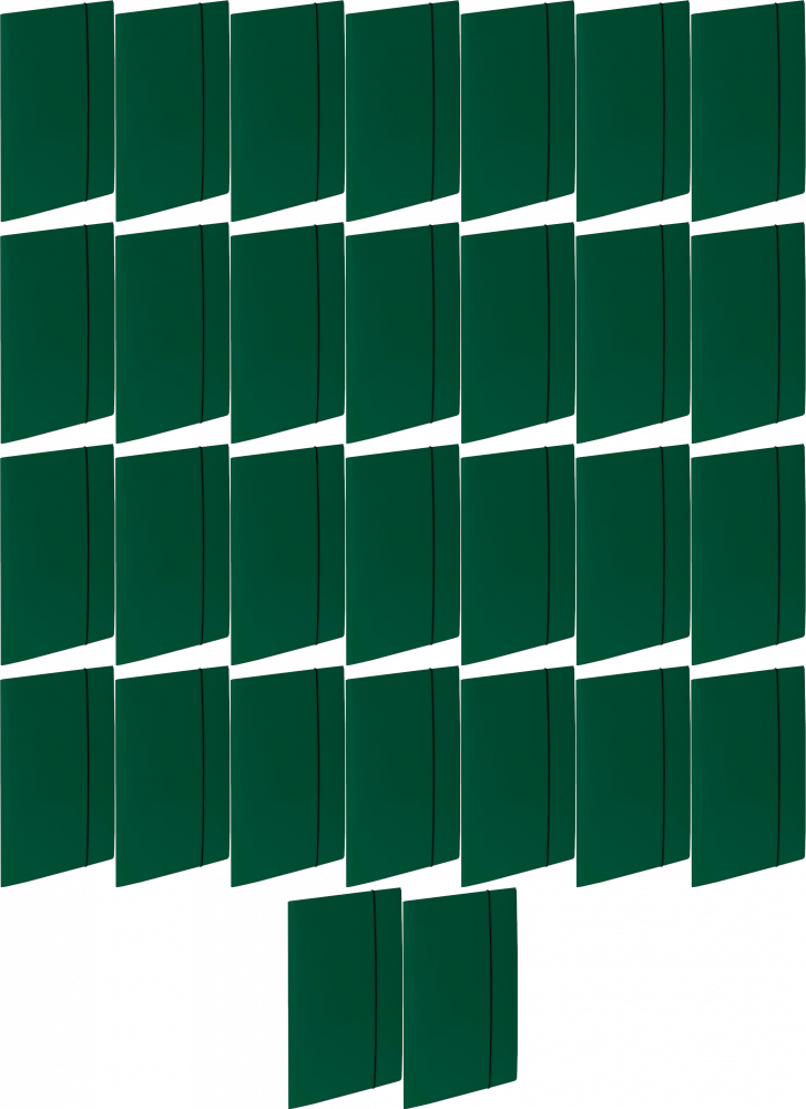 60x Teczka kartonowa z gumką VauPe Soft, A4, 450g/m2, 20mm, zielony