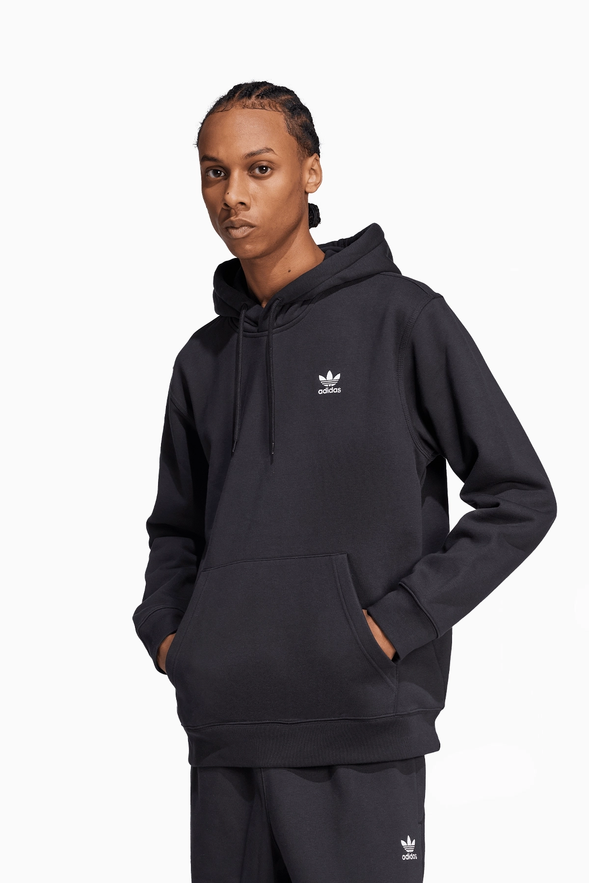 Bluza z kapturem adidas Trefoil Essentials - Czarny
