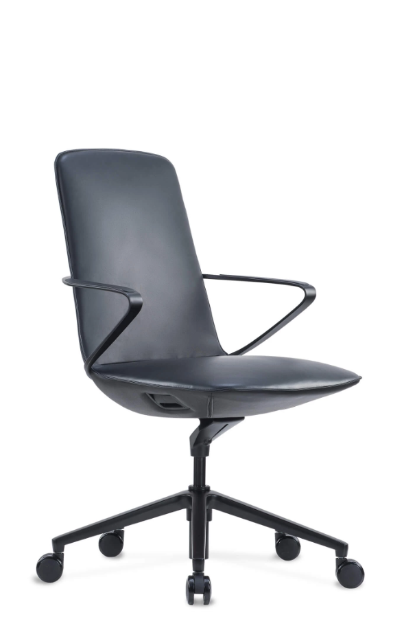Fotel biurowy MIYABI czarny, eko-skóra