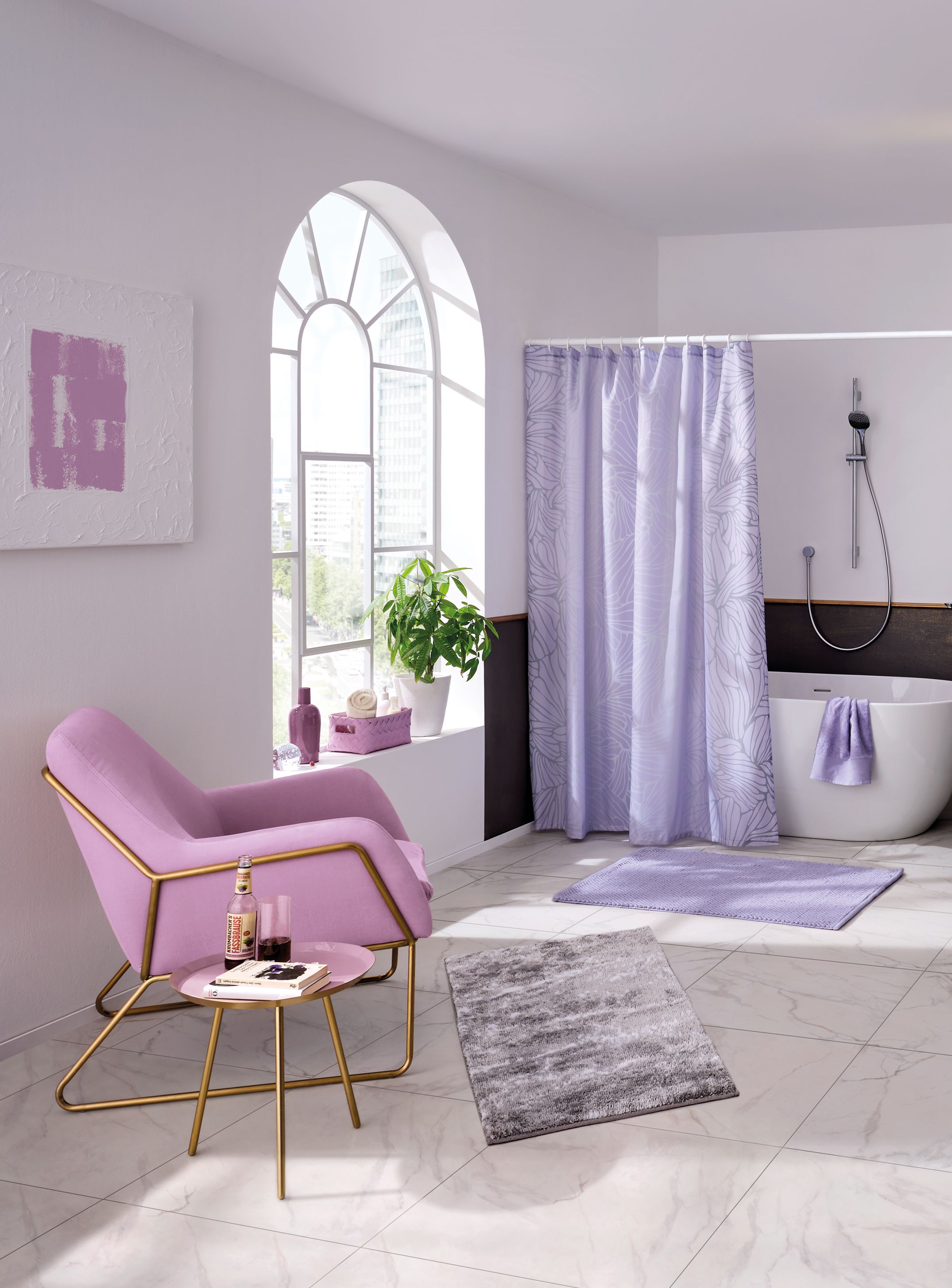 Kleine Wolke Glow dywanik łazienkowy 70x120 cm poliester szary 9186158225