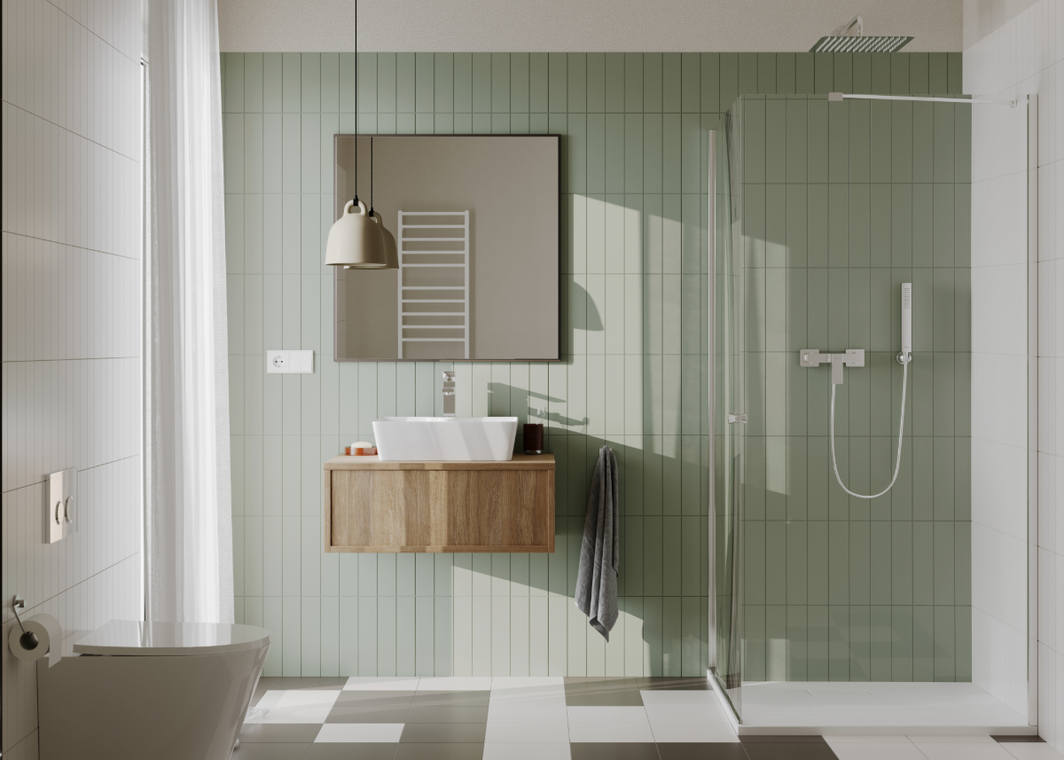 Hagser Ulva bateria prysznicowa ścienna chrom HGR30000033 - Wysyłka w 24h