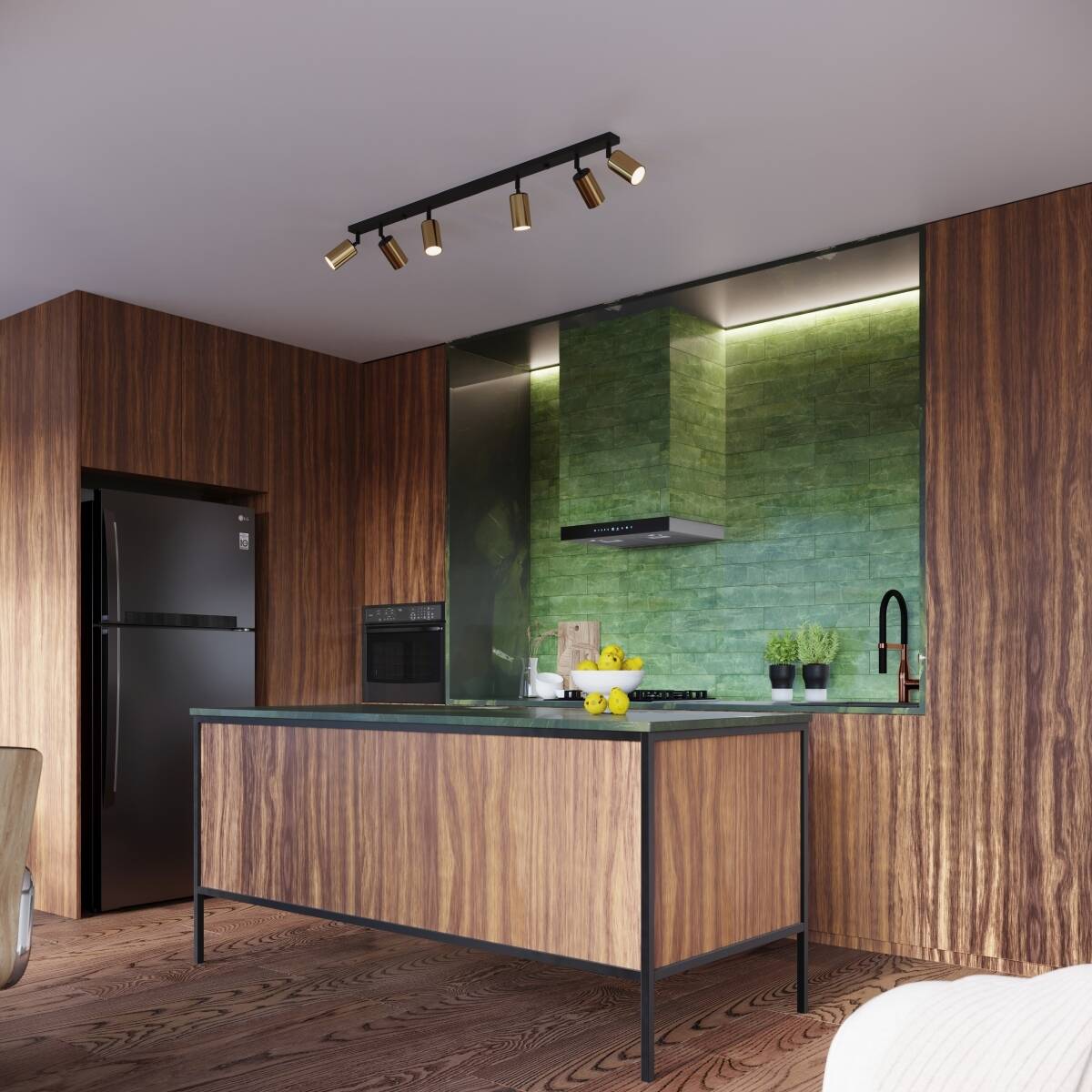 Sollux Lighting Winx lampa podsufitowa 6x10 W czarna-złota SL.1388