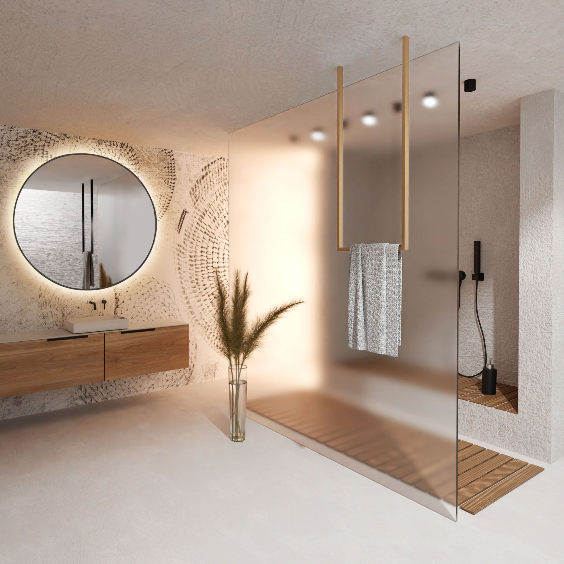 Baltica Design Arne Gold II wieszak na ręcznik wiszący złoty