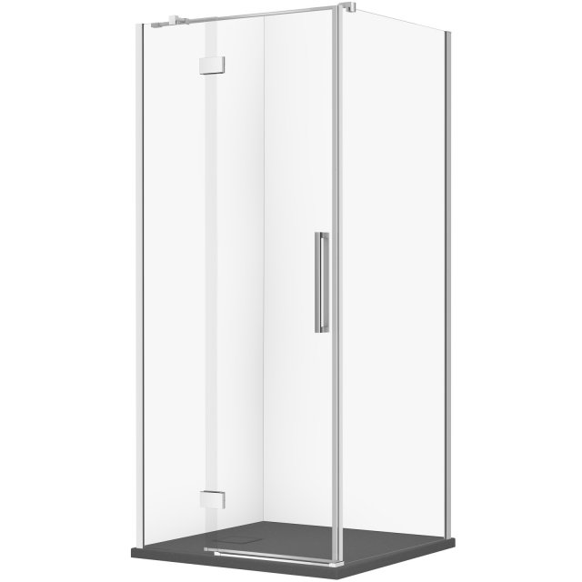 CERSANIT Kabina prysznicowa CREA lewa 90x90x200 chrom z brodzikiem TA