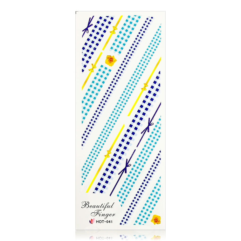 Naklejki wodne do paznokci arkusz 12,5 x 5,5 cm hot Nr 041