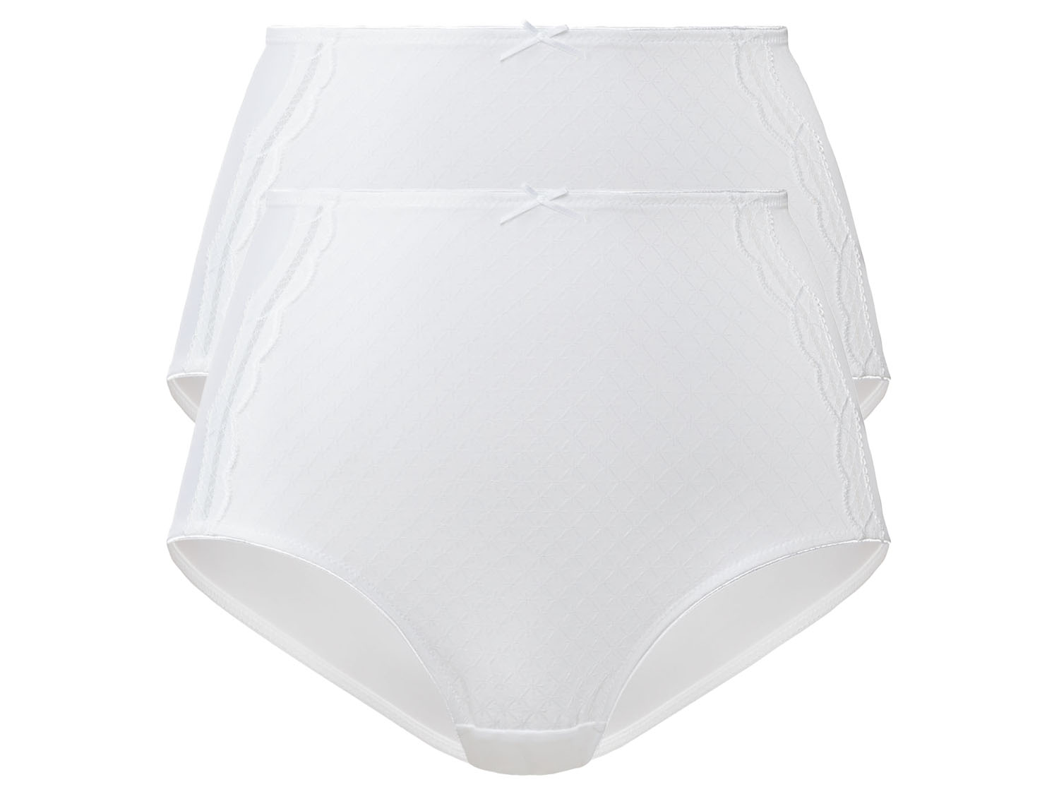 esmara Majtki korygujące damskie, z elegancką koronką, 2 pary L 44/46, Biały