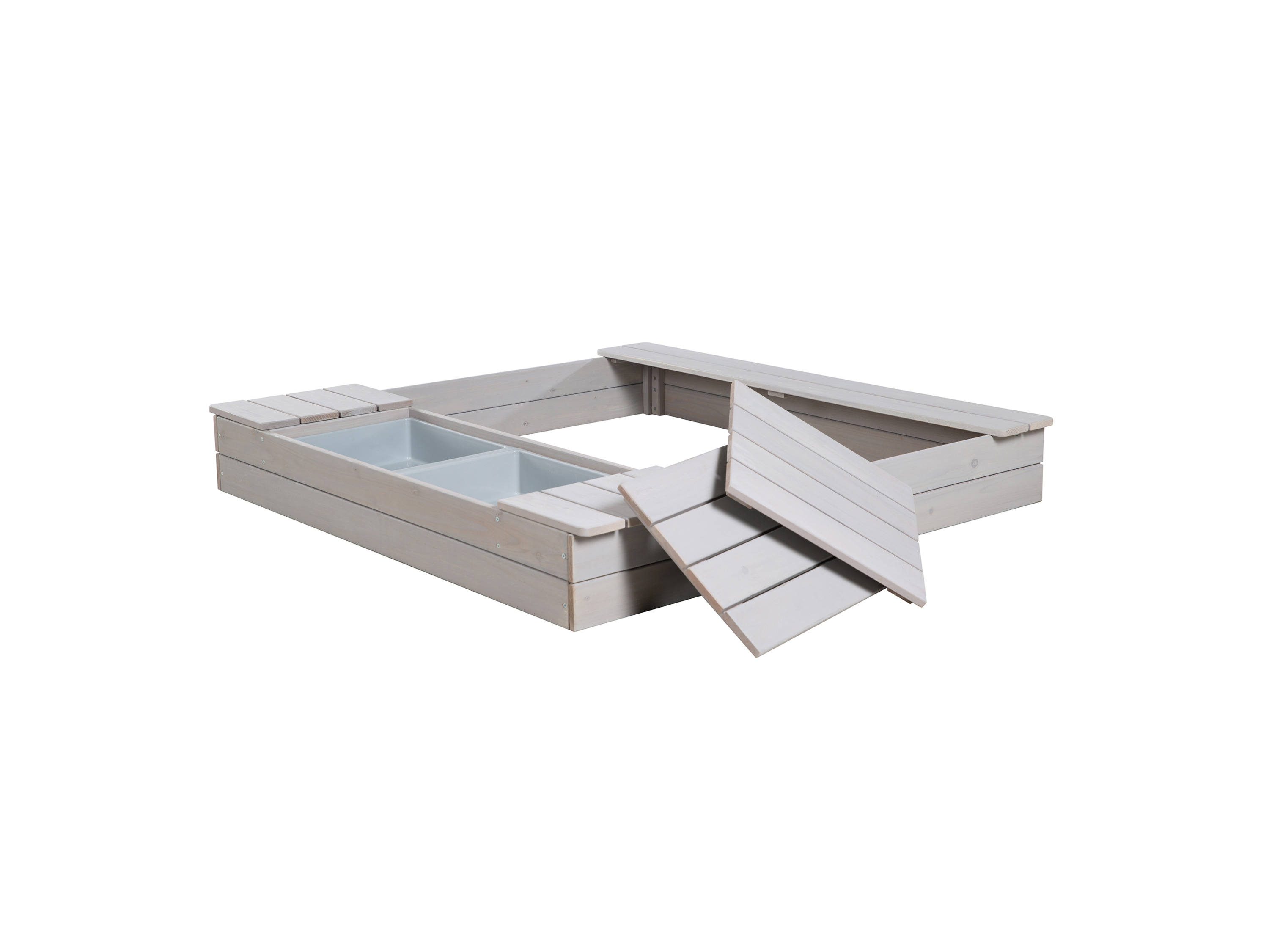 roba Piaskownica zewnętrzna z pojemnikami na zabawki