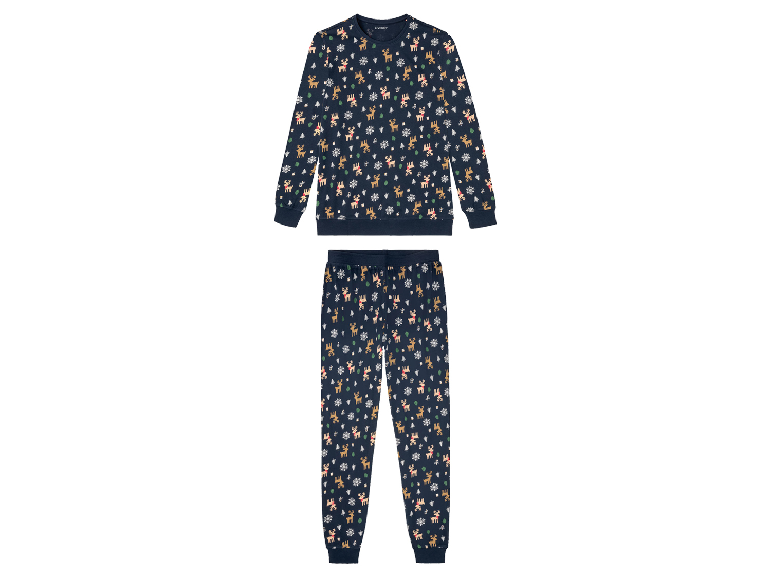 Livergy Piżama świąteczna męska XL 56/58, Renifer/ granatowy