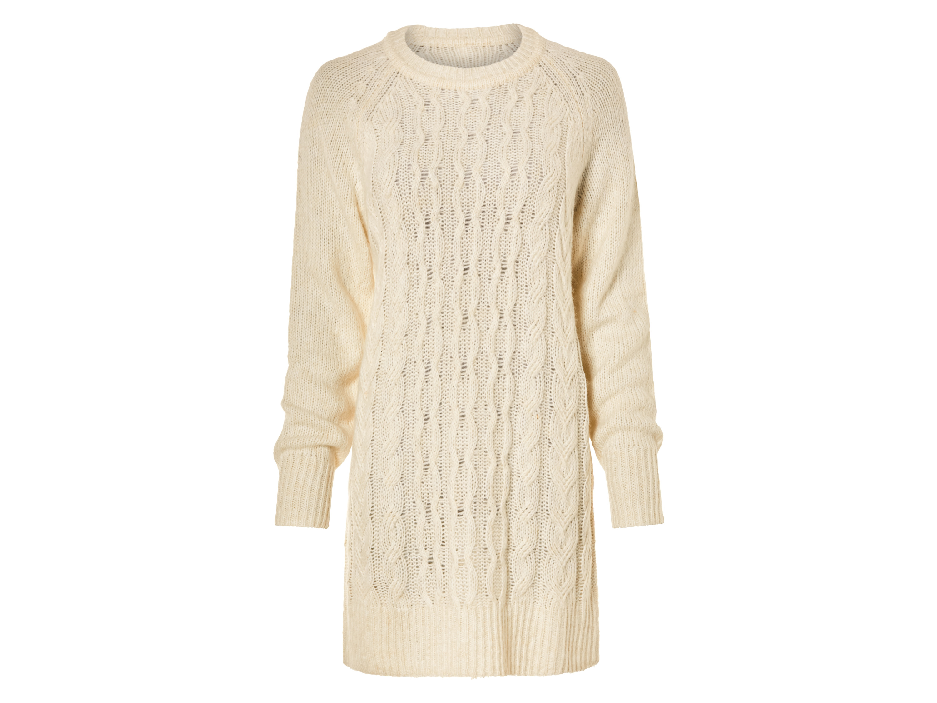 esmara Sukienka damska dzianinowa Kremowy, M40/42