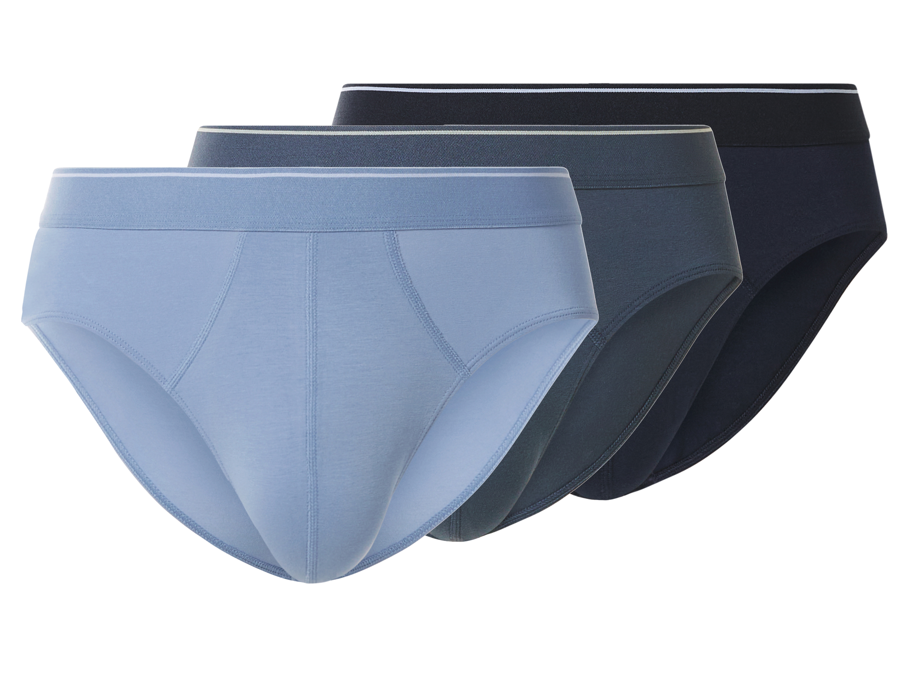 esmara Men Slipy męskie z bawełną, 3 pary Granatowy/niebieski, 4/S