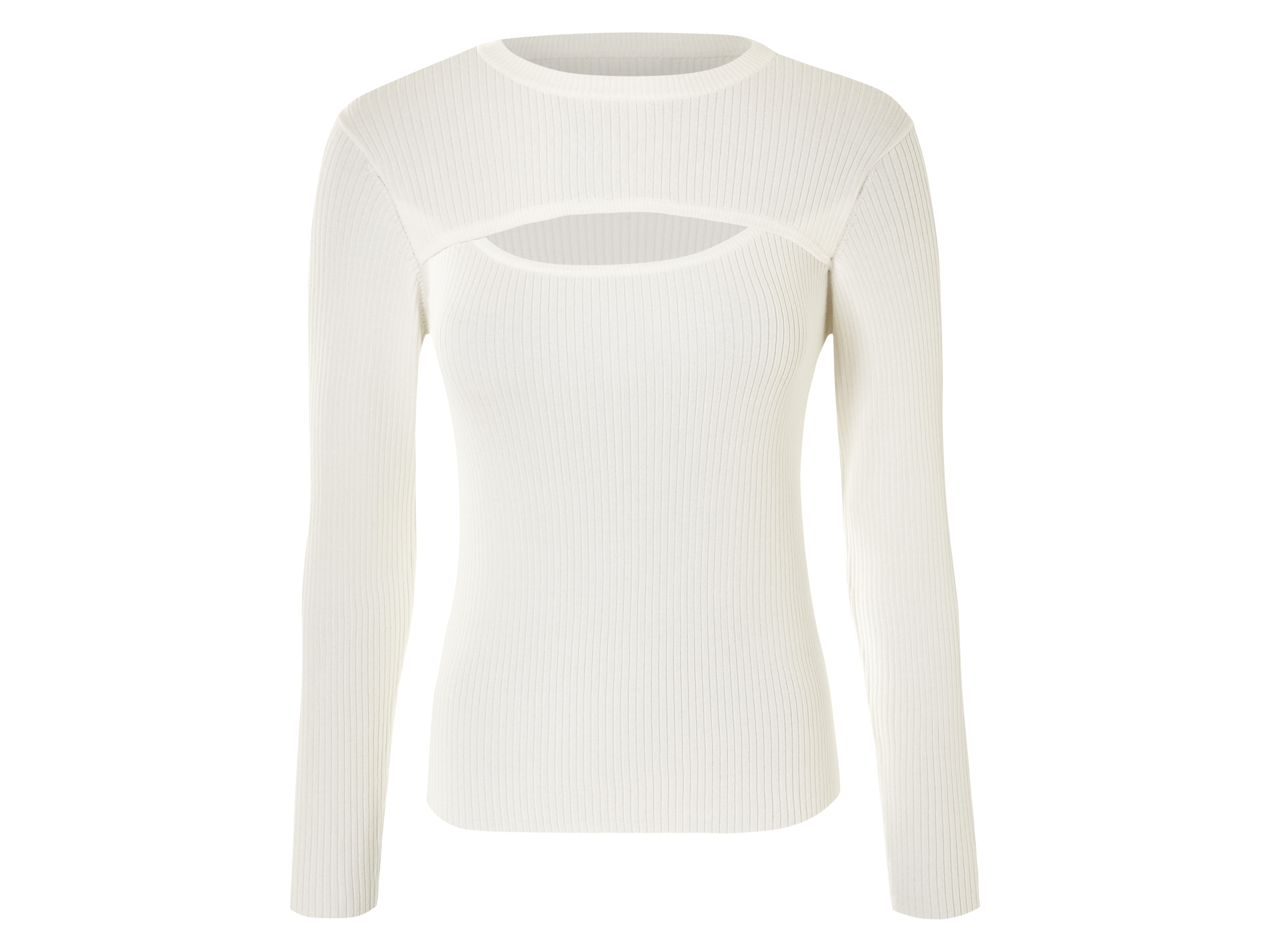 esmara Sweter damski z bawełną Biały, M40/42