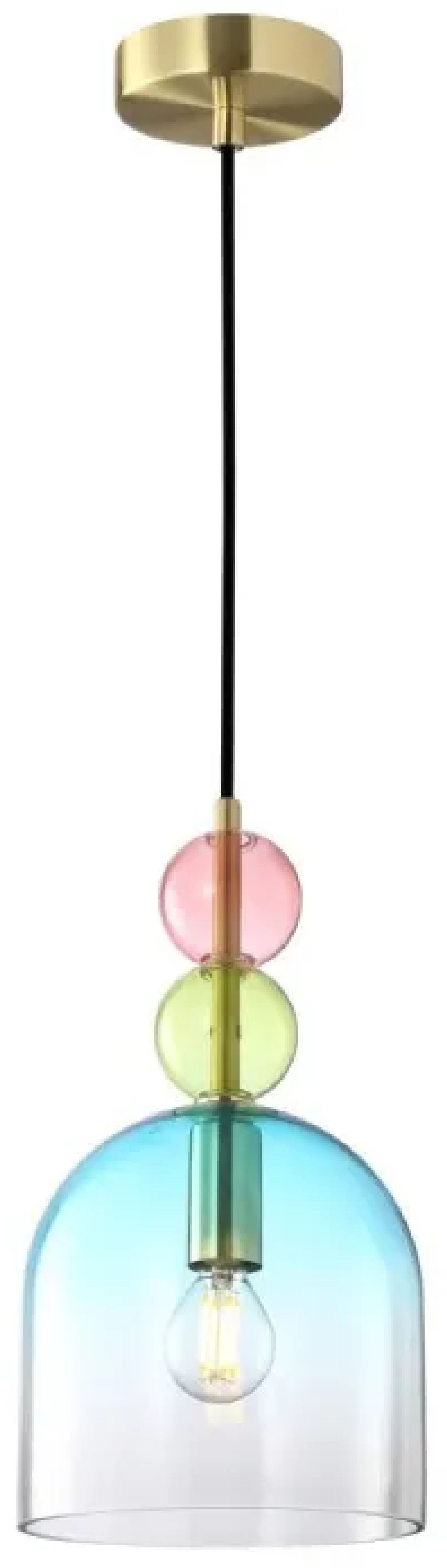 Darmowa Dostawa - Lampa wisząca 1x40 W złota Italux Manso PND37462AMCGD