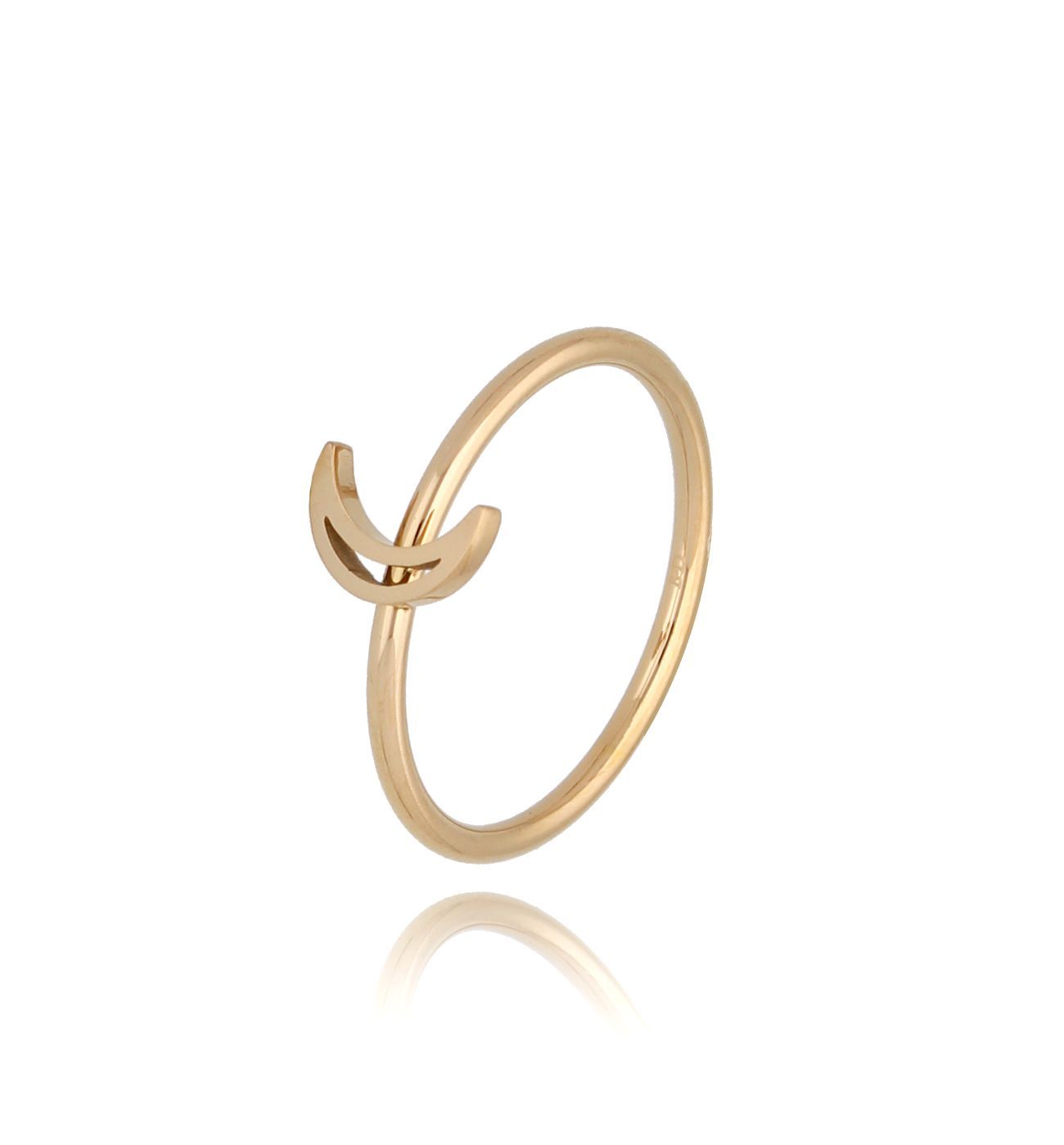 Pierścionek pozłacany z księżyce Shanida PSA0340